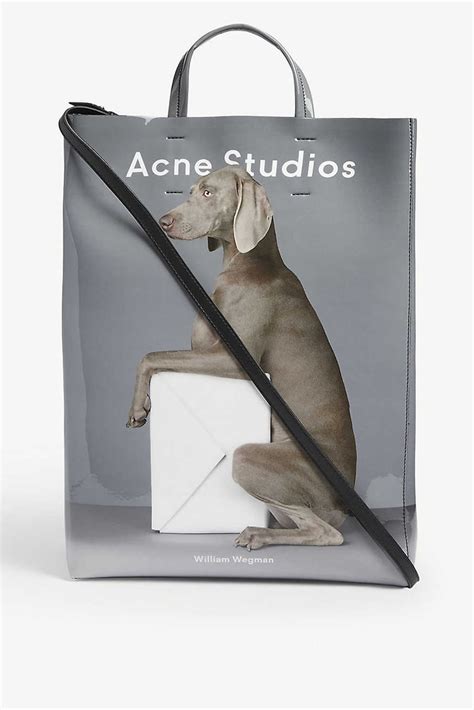 acne studios william wegman baker medium tote bag fake|william wegman dog in bikini.